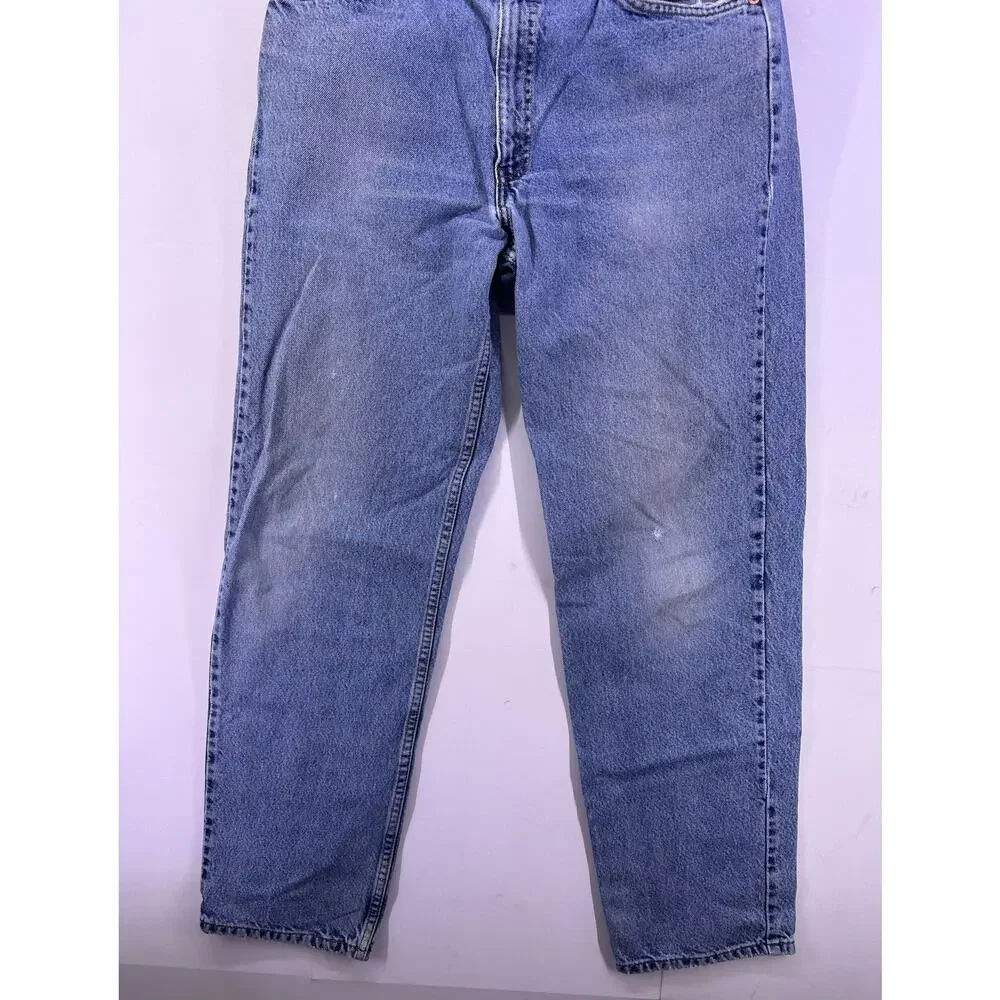 Vint Levi’s 550 Rare Orange Tab Light Blue Jeans Size 36/34